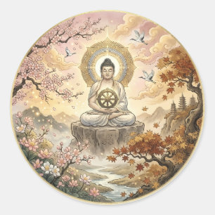Gautam Buddh Meditation Art Aufkleber - Friedliche