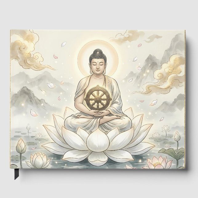 Gautam Buddh Meditation Art Gästebuch - Friedlich  (Vorderseite)