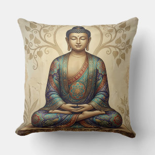 Gautam Buddh Meditation Art Kissen - Friedlicher D