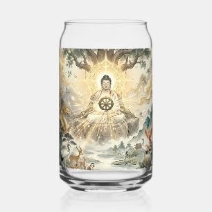 Gautam Buddh Meditation Kunstglas - Friedlicher Dh Dosenglas