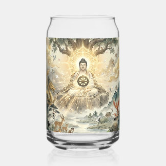 Gautam Buddh Meditation Kunstglas - Friedlicher Dh Dosenglas