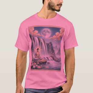Gautam-Buddh-Meditationskunst - Friedvolle Dhamma  T-Shirt