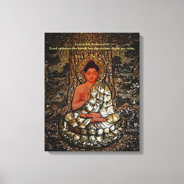 Gautam Buddha: Das Erleuchtete Leinwanddruck (Vorderseite)