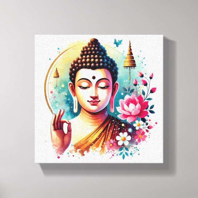 Gautam Buddha Kunstwerk Leinwanddruck (Vorderseite)