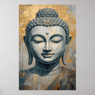 Gautam Buddha spirituelle Wandkunst Poster