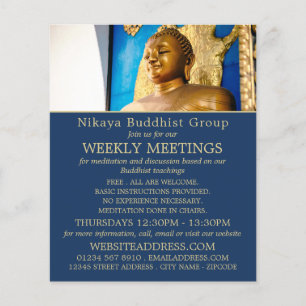 Gautama Buddha, Buddhistische Gruppenwerbung Flyer