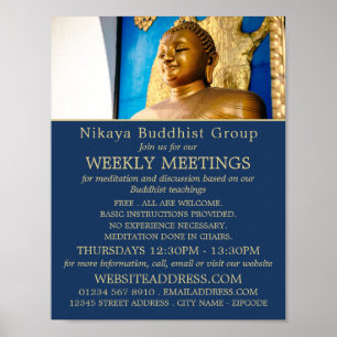 Gautama Buddha, Buddhistische Gruppenwerbung Poster