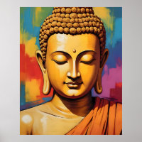 Gautama Buddha Folk Art Fusion