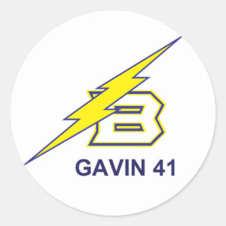 GAVIN 41 RUNDER AUFKLEBER