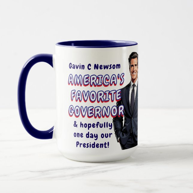 Gavin C Newsom | Amerikas Lieblingsgouverneur Tasse (Links)
