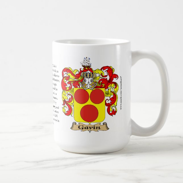 Gavin-Familien-Wappen Kaffeetasse (Rechts)