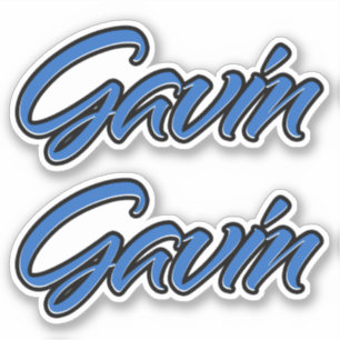 Gavin Name blue Aufkleber Sticker Stickerset
