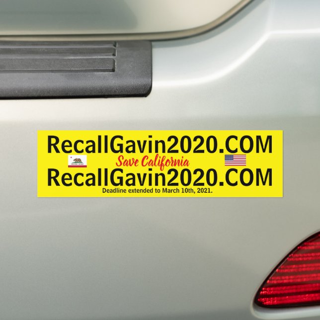 Gavin Newsom 2020 Autoaufkleber (Auf Auto)