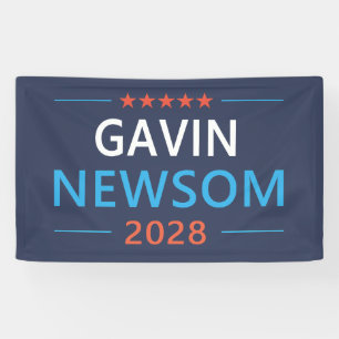 Gavin Newsom 2028 für den Präsidenten Banner