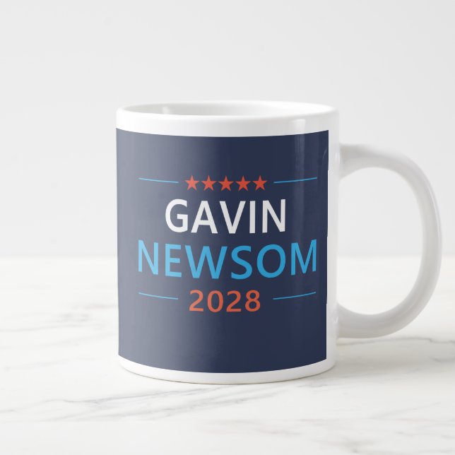 Gavin Newsom 2028 für den Präsidenten Jumbo-Tasse (Rechts)