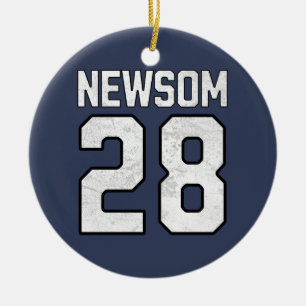 Gavin Newsom 2028 für Präsident Nr. 28 Keramik Ornament