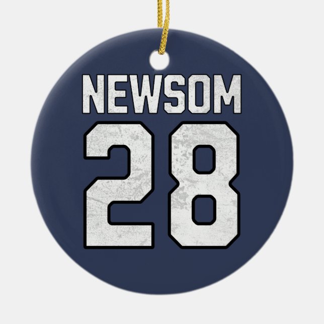 Gavin Newsom 2028 für Präsident Nr. 28 Keramik Ornament (Vorne)