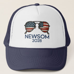 Gavin Newsom 2028 Für Präsident Sonnenbrille Truckerkappe