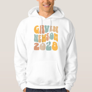 Gavin Newsom 2028 Für Präsident Wavy Text Hoodie