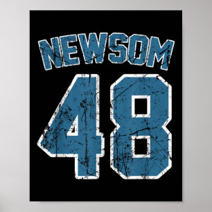 Gavin Newsom 2028 für Präsidentschaftswahlkampf Poster