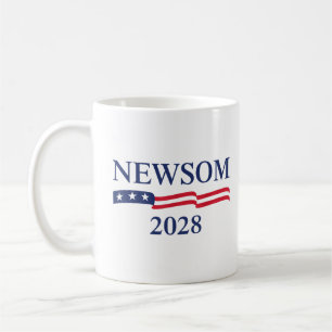 Gavin Newsom 2028 US-Flagge Wahlkampf-Kampagne  Kaffeetasse