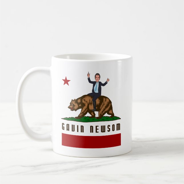 GAVIN NEWSOM CA FLAG KAFFEETASSE (Links)