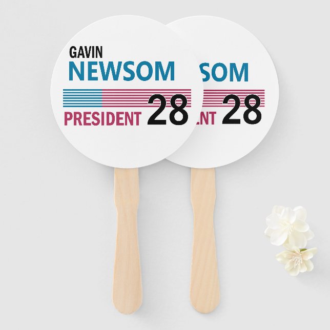 Gavin Newsom Fächer (Vorne und Hinten)