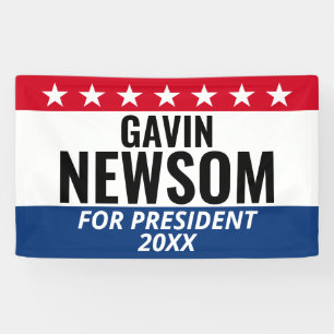 Gavin Newsom für den Präsidenten - Kampagne Banner