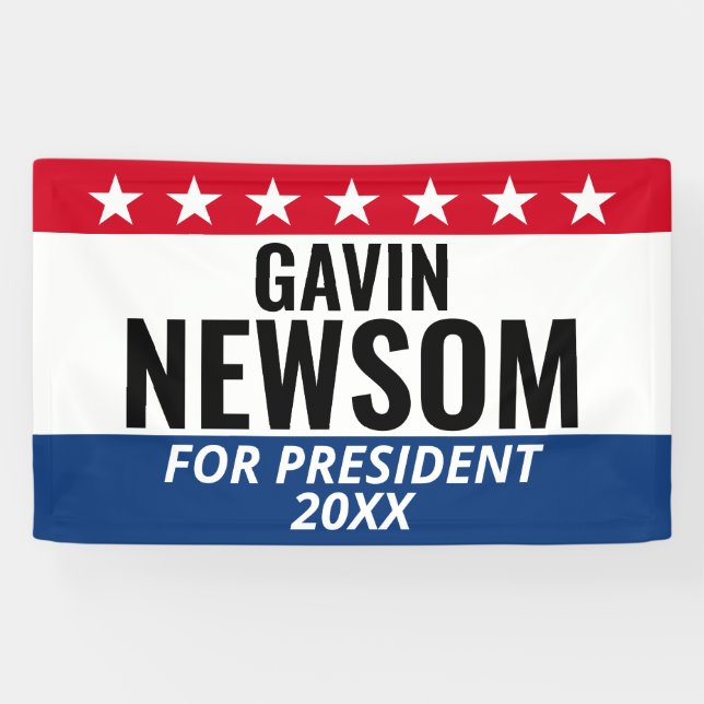 Gavin Newsom für den Präsidenten - Kampagne Banner (Horizontal)