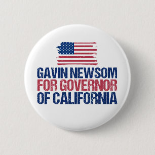 Gavin Newsom für die Wahl zum Gouverneur von Kalif Button