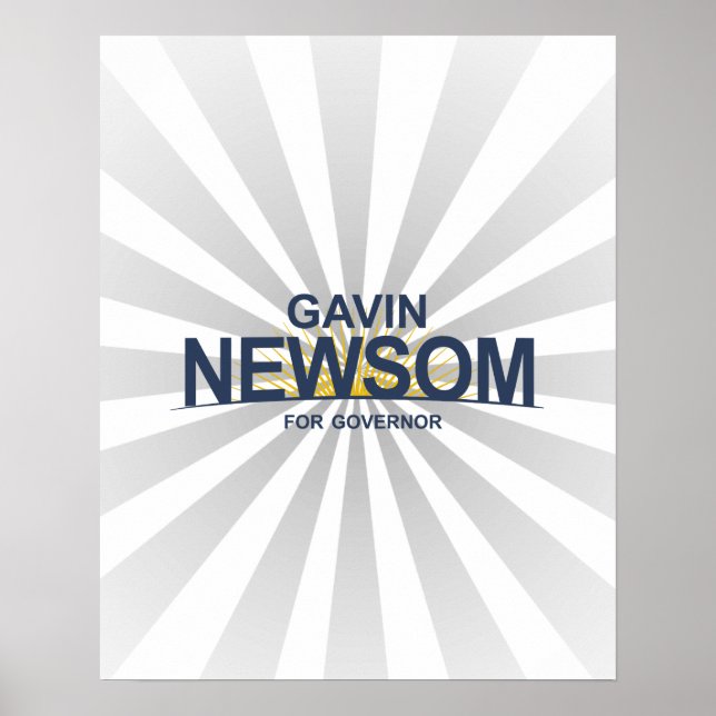 Gavin Newsom für Gouverneur Poster (Vorne)
