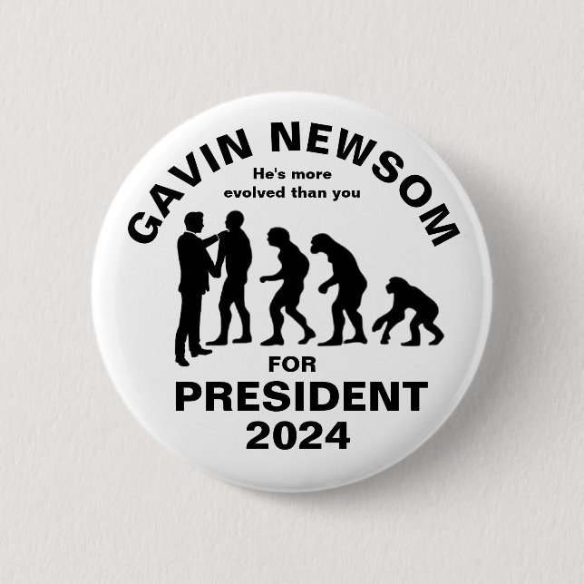 Gavin Newsom für Präsident 2024 Button (Vorderseite)