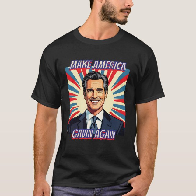 Gavin Newsom für Präsident 2028 | Amerika T-Shirt (Vorderseite)