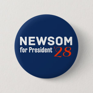 Gavin Newsom für Präsident 2028 Knopf Button