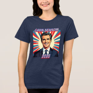 Gavin Newsom für Präsident 2028 Tri-Blend Shirt