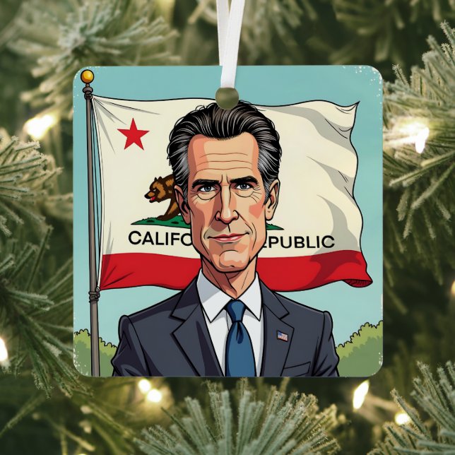 Gavin Newsom für Präsident Weihnachten Ornament Aus Metall (InSitu)
