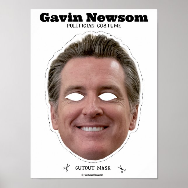 Gavin Newsom Kostümmaske Poster (Vorne)