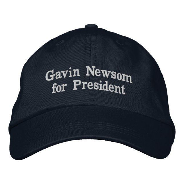 Gavin Newsom, Präsident Bestickte Baseballkappe (Vorderseite)