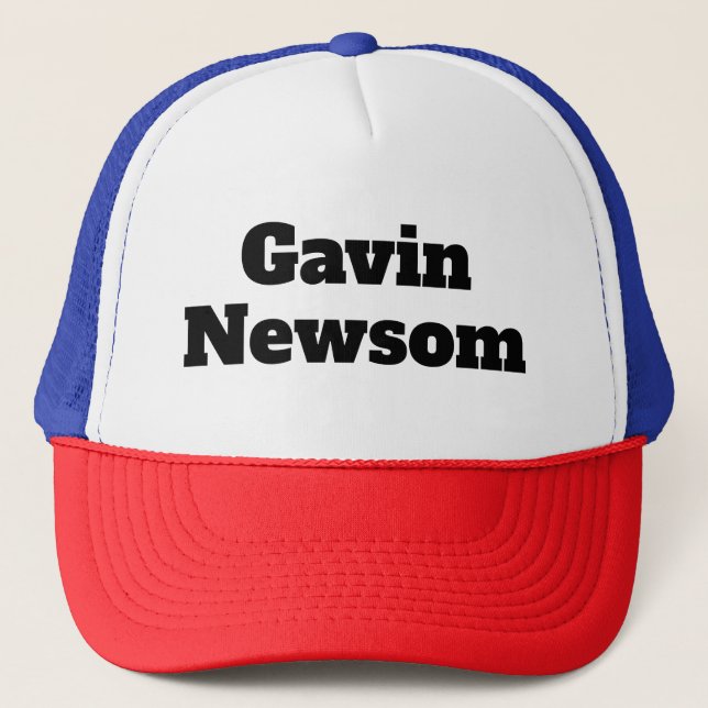 Gavin Newsom (Sie können die Wörter ändern) Truckerkappe (Vorderseite)