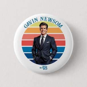 Gavin Newsom Vintag #48 Button