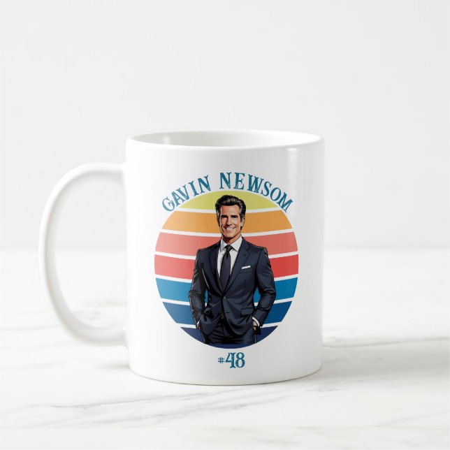 Gavin Newsom | Vintag #48 Kaffeetasse (Links)