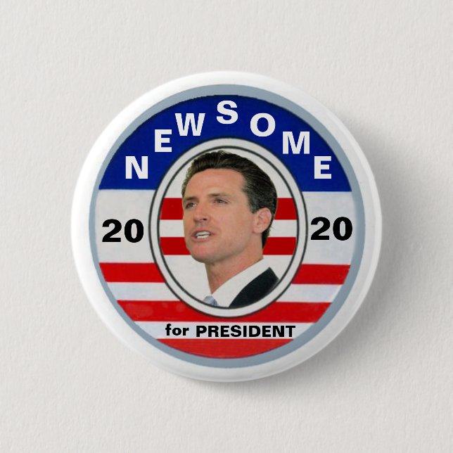 Gavin Newsome für Präsidenten 2020 Button (Vorderseite)