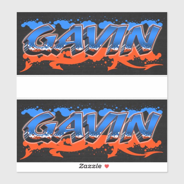 Gavin Vorname Name Graffiti Aufkleber Sticker (Blatt)