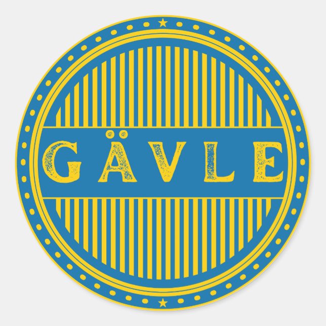 Gävle City Pride Emblem – Swedish Identity Runder Aufkleber (Vorderseite)