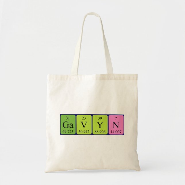 Gavyn Periodic Table name tobag Tragetasche (Vorne)