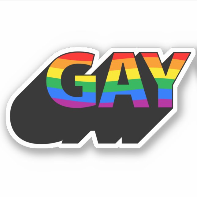 GAY 3D AUFKLEBER (Vorderseite)