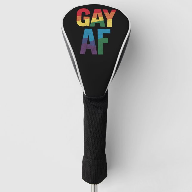 Gay AF LGBT Pride Gay Gift Monat Golf Headcover (Vorderseite)
