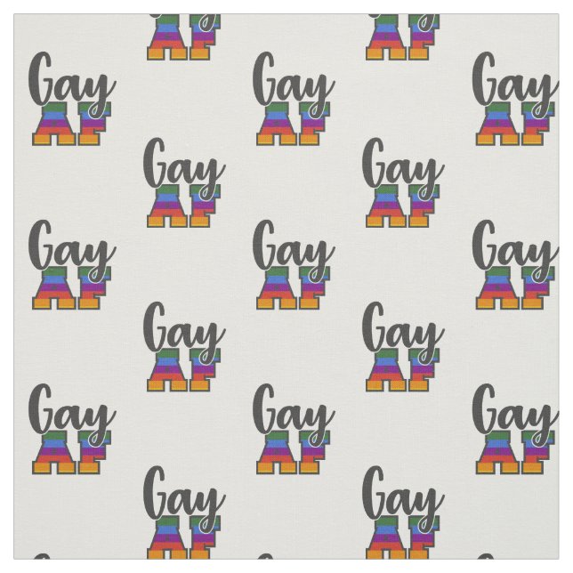 Gay AF Typografie Muster Stoff (Muster)