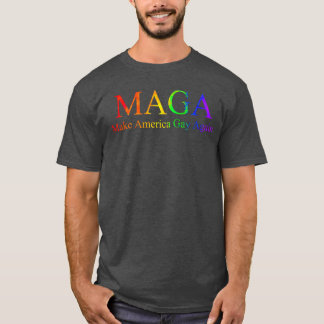 Gay Again Pride vintage auf Deutsch T-Shirt