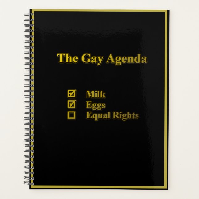 "Gay Agenda" - "Equal Right LGBT Planner" Planer (Vorderseite)